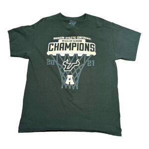 Blue 84 USF Bulls University South FL Womens Basketball Champions 2021 T-Shirt L